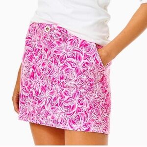 Lilly Pulitzer Colette Knit Skort Pinata Pink New Blooms On The Block Sz 4